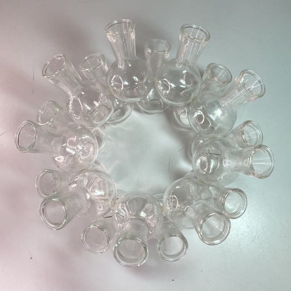 Vintage Stacked Bud Vase Test Tube Beaker Flasks Glass Propagation Station - Picture 4 of 5